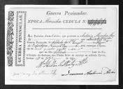Cédulas de crédito sobre o pagamento das praças do Regimento de Infantaria 10, durante a época de Almeida, da Guerra Peninsular (letra A).