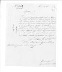 Correspondência do comandante António da Costa e Silva, do 1º Batalhão de Artilharia e de António José da Silva Paulet para José Lúcio Travassos Valdez sobre praças vindas do depósito de Artilheiros de Lisboa, nomeação de um secretário para o corpo de Engenheiros, equivoco da prisão, na Casa Pia, do alferes Domingos José Cabral, dispensas de pessoal, necessidade de carpinteiros de obra branca e decisão a respeito da prisão do soldado do corpo de Engenheiros.