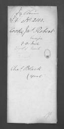 Processo do requerimento do oficial James Robert Cooke do Regimento Provisional de Irlandeses.