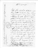 Correspondência do major José Dionísio da Serra, comandante do Corpo de Engenheiros, e de José Baptista de Almeida Lopes, comandante Geral de Artilharia, para José Lúcio Travassos Valdez sobre envio de documentação, transferência de pessoal, armamento e relação das praças do Corpo de Artilharia e das cavalgaduras pertencentes a este Corpo.