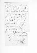 Carta de Luisa Cameron Calort Estevart para D. Miguel Pereira Forjaz, ministro da Guerra, a solicitar resposta a um requerimento por ela anteriormente enviado, no qual aludia à pobreza em que se encontra.