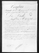 Processo da liquidação das contas do tenente De Lisle, que serviu no 1º Regimento de Infantaria Ligeira da Rainha.