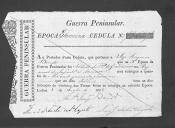 Processos sobre cédulas de crédito do pagamento das praças, da 2ª Companhia, do Regimento de Infantaria 19, durante a  na Guerra Peninsular (letra J).