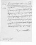 Circulares da Repartição Central de Contabilidade do Ministério da Guerra, assinadas pelo duque da Terceira, a comunicar aos encarregados das delegações fiscais do Exército a decisão da rainha D. Maria II de efectuar o fornecimento extraordinário de rações a praças dos corpos em operações, durante a revolta de Torres Novas e cerco de Almeida.