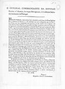 Proclamação do brigadeiro general Maggessi, comandante da Divisão Realista do Alentejo, às tropas e a todos os honrados habitantes de Portugal.