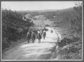 Coluna militar a cavalo.