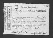Processos sobre cédulas de crédito do pagamento das praças, da 5ª e 6ª Companhias, do Batalhão de Caçadores 1, durante Guerra Peninsular (letra M).
