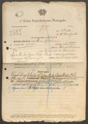 Manuel Veríssimo - Soldado - 11ª. Compª. Regimento de Infantaria nº. 4