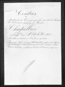 Processo de liquidação de contas de Chapellier, ajudante de cirurgia, que serviu no Batalhão Francês de Peniche.