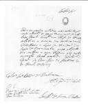 Ofício de Luís Maria de Sousa Vahia para o conde de Barbacena sobre o envio de documentos.