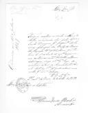 Correspondência de Francisco Viera Borba, almoxarife, para o conde de Vila Flor sobre forragens, saúde, víveres, 