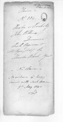 Processo do requerimento de Esther Healey em nome do seu irmão John Wilkins Hexley, tambor do Regimento de Irlandeses.