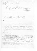 Processo do tenente Jean Coltin, do extinto 2º Regimento de Infantaria Ligeira da Rainha sobre ajustamento de contas por ter servido no Exército Libertador, relações e títulos de crédito emitidos pela Comissão da Liquidação das Contas dos Oficiais Estrangeiros, confirmando o pagamento de vencimentos.


