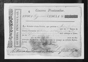 Cédulas de crédito sobre o pagamento das praças do Regimento de Infantaria 9, durante a 2ª época, da Guerra Peninsular (letra L).