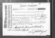 Cédulas de crédito sobre o pagamento das praças do Batalhão de Caçadores 4, durante a época de Vitória na Guerra Peninsular (letra J).