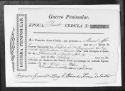 Cédulas de crédito sobre o pagamento das praças do Regimento de Infantaria 10, durante a 4ª época, da Guerra Peninsular (letra M).