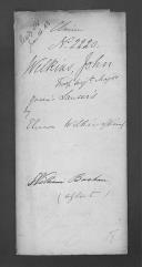 Processo sobre o requerimento de Eleanor Wilkins, viúva do sargento John Wilkins, que serviu no Regimento de Lanceiros da Rainha.