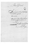 Requisição do Regimento de Infantaria 6, assinada pelo barão de Fornos de Algodres, sobre um desalfandegamento de mercadorias.