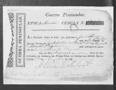 Cédulas de crédito sobre o pagamento das praças do Regimento de Infantaria 19, durante a época de Almeida na Guerra Peninsular.