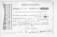 Cédulas de crédito sobre o pagamento dos sargentos do Regimento de Infantaria 18, durante a época de Almeida na Guerra Peninsular.