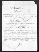 Processo da liquidação das contas do tenente Nicolas Charles Viol, que serviu no 1º Regimento de Infantaria Ligeira da Rainha.