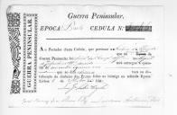 Cédulas de crédito sobre o pagamento das praças do Regimento de Infantaria 18, durante a época do Porto na Guerra Peninsular (letra A).