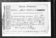Cédulas de crédito sobre o pagamento das praças, tambores e sargentos do Regimento de Infantaria 10, durante a 6ª época, da Guerra Peninsular (letra J).