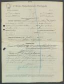 Francisco José das Dores Lata - Soldado - 12ª. Compª. Regimento de Infantaria nº. 4