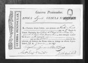 Cédulas de crédito sobre o pagamento das praças do Regimento de Infantaria 1, durante a 2ª época, na Guerra Peninsular (letras A, M, N, P, R, S e T).