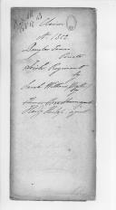 Processo de requerimento de Sarah Withers, mãe do falecido soldado James Douglas que serviu nos Lanceiros Irlandeses, de compensação financeira. 