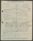 Eduardo de Oliveira - Soldado - 3ª Companhia - 1º Batalhão - Regimento de Infantaria 32