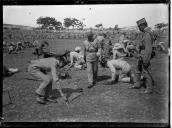 "Exercícios no hipódromo."