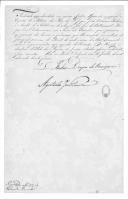 Decreto assinado por D. Pedro, duque de Bragança, e Agostinho José Freire sobre demissão do capitão João Vitorino Pacheco e expulsão do Exército do cadete João José de Bettencourt, por serem miguelistas. 