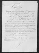 Processo da liquidação das contas do tenente Noel Deyrieux que serviu no 1º Regimento de Infantaria Ligeira da Rainha.
