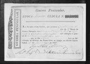Cédulas de crédito sobre o pagamento das praças do Regimento de Infantaria 9, durante a 3ª época, da Guerra Peninsular (letra J).
