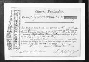 Cédulas de crédito sobre o pagamento das praças do Regimento de Infantaria 2, durante a 2ª época da Guerra Peninsular (letra M).