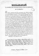 Ofício do governador da praça de Abrantes para o chefe da 1ª Divisão Militar sobre emigrados portugueses em Espanha.