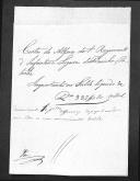 Processo de liquidação de contas do alferes Patoche que serviu no 1º Regimento de Infantaria Ligeira da Rainha.
