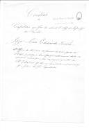 Conta do capitão José Luís Eduardo Torres do 1º Regimento de Infantaria Ligeira da Rainha.
