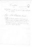 Conta do capitão José Luís Eduardo Torres do 1º Regimento de Infantaria Ligeira da Rainha.