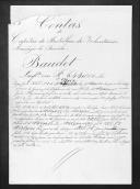Processo de liquidação de contas do capitão Baudet que serviu no Batalhão de Voluntários Franceses de Peniche.