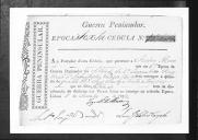 Cédulas de crédito sobre o pagamento das praças do Regimento de Infantaria 9, durante a 6ª época, da Guerra Peninsular (letras I e J).