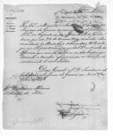 Carta de José Manuel Sacoto Galache, do Ministério da Guerra, para António Tomás de Almeida e Silva, sobre o pedido de soldos dos combatentes da Revolta dos Marechais.  