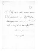 Correspondência  de João Freire de Andrade Salazar de Eça para Agostinho José Freire, ministro da Guerra sobre envio de um "Projecto de reforma de engajamento para oficiais franceses, belgas, alemães, ou de qualquer outra nação do continente".