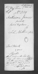 Processo do requerimento de John Matheson em nome do seu filho James Matheson, do Regimento de Fuzileiros Escoceses.