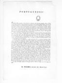 Proclamações de D. Pedro IV sobre política.