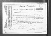 Cédulas de crédito sobre o pagamento das praças do Regimento de Infantaria 19, durante a 2ª época na Guerra Peninsular.