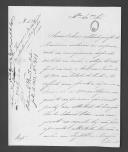 Correspondência de Joaquim António Velez Barreiros para o duque da Terceira rementendo relações de súbditos britânicos que serviram na Esquadra e Exército Libertador aos quais a Comissão Mista estabelecida em Londres passou títulos pelas quantias adjudicadas, vencimentos, famílias, embarcações e reclamações de vários militares que prestaram serviço no Exército Libertador.
