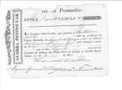 Cédulas de crédito sobre o pagamento das praças e sargentos da 3ª Companhia, do Batalhão de Caçadores 2, durante a 4ª época na Guerra Peninsular.