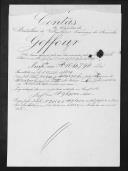 Processo de liquidação de contas do capitão Goffour que serviu no Batalhão de Voluntários Franceses de Peniche.
